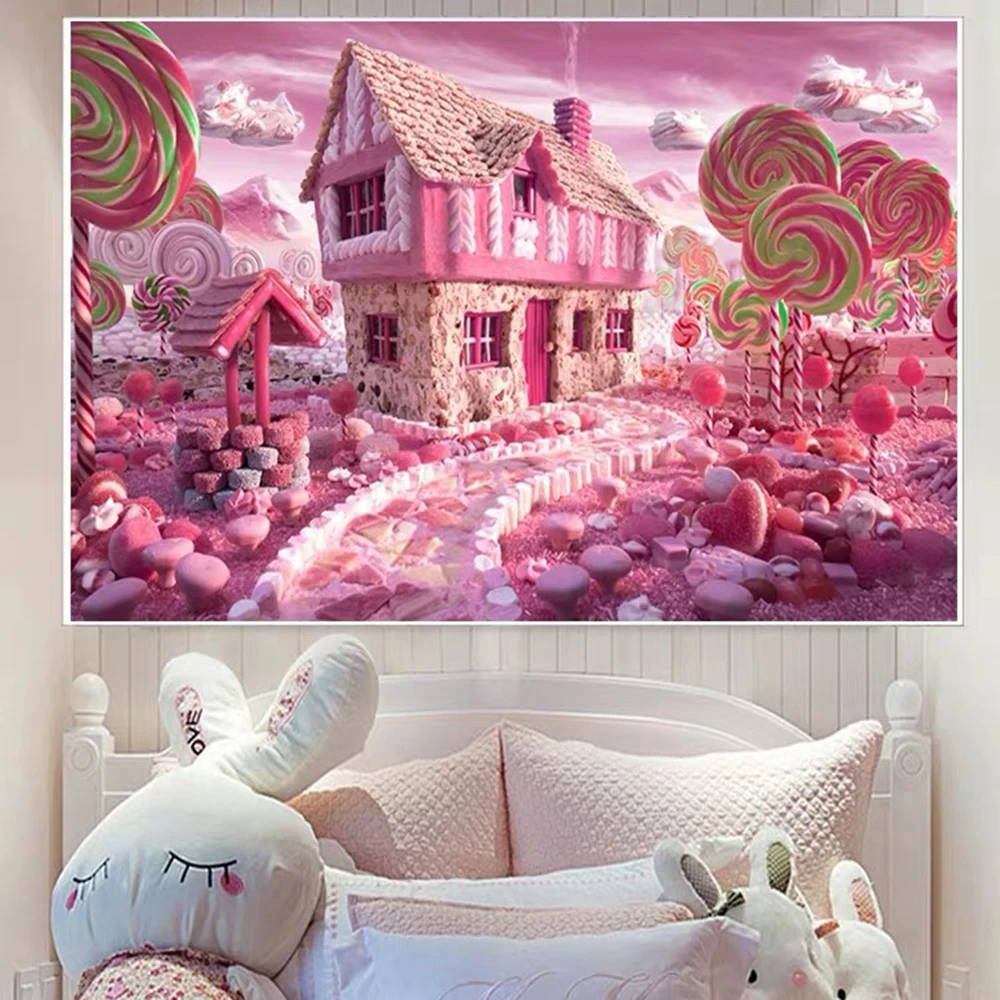 5D DIY Алмазный Картина мультфильм вышивки Candy дом Вышивка крестом Спальня