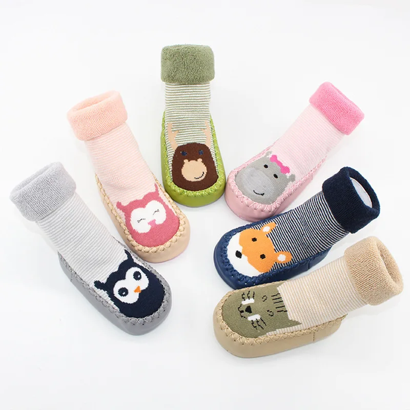 

Зимние и осенние новые детские носки Мультяшные животные аксессуары детские носки дозирующие Нескользящие Детские носки хлопковые носки д...