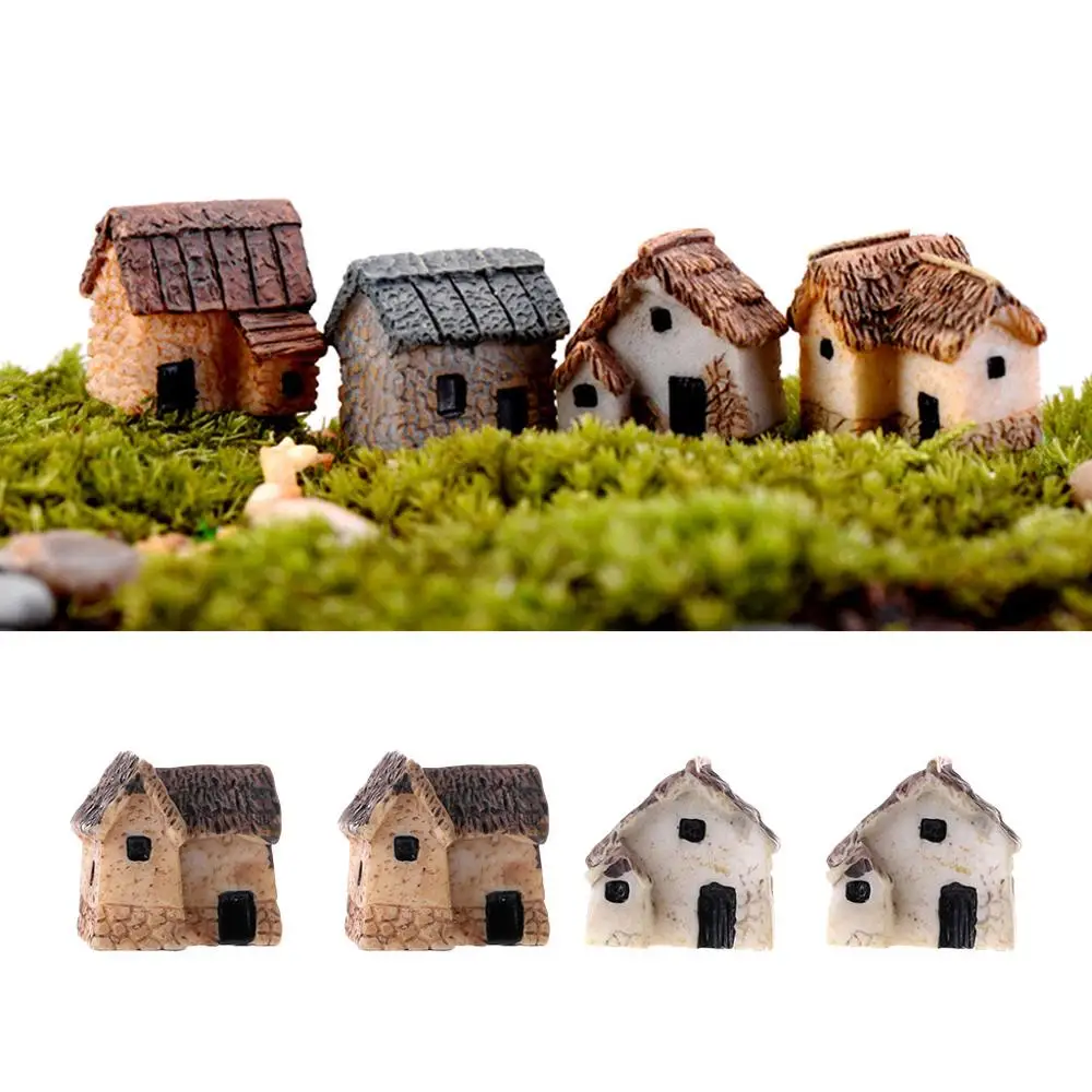 4 шт./компл. миниатюрный садовый ландшафт микро деревенский каменный дом