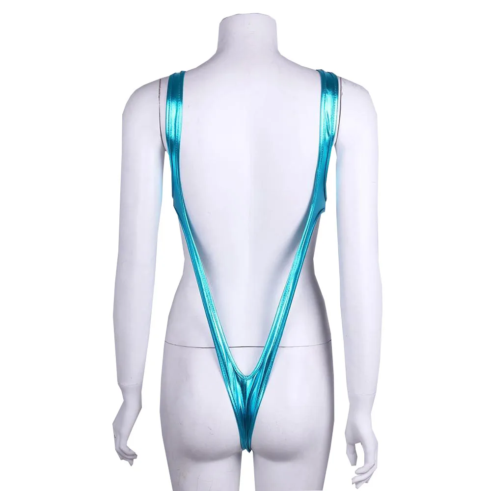 Женский Блестящий купальный костюм купальник стринги гимнастический для