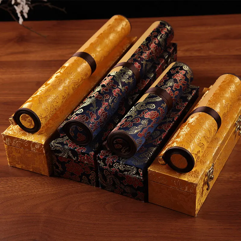 Сутра сердце каллиграфия Xuan бумага Papel Arroz прокрутка китайский сандалового