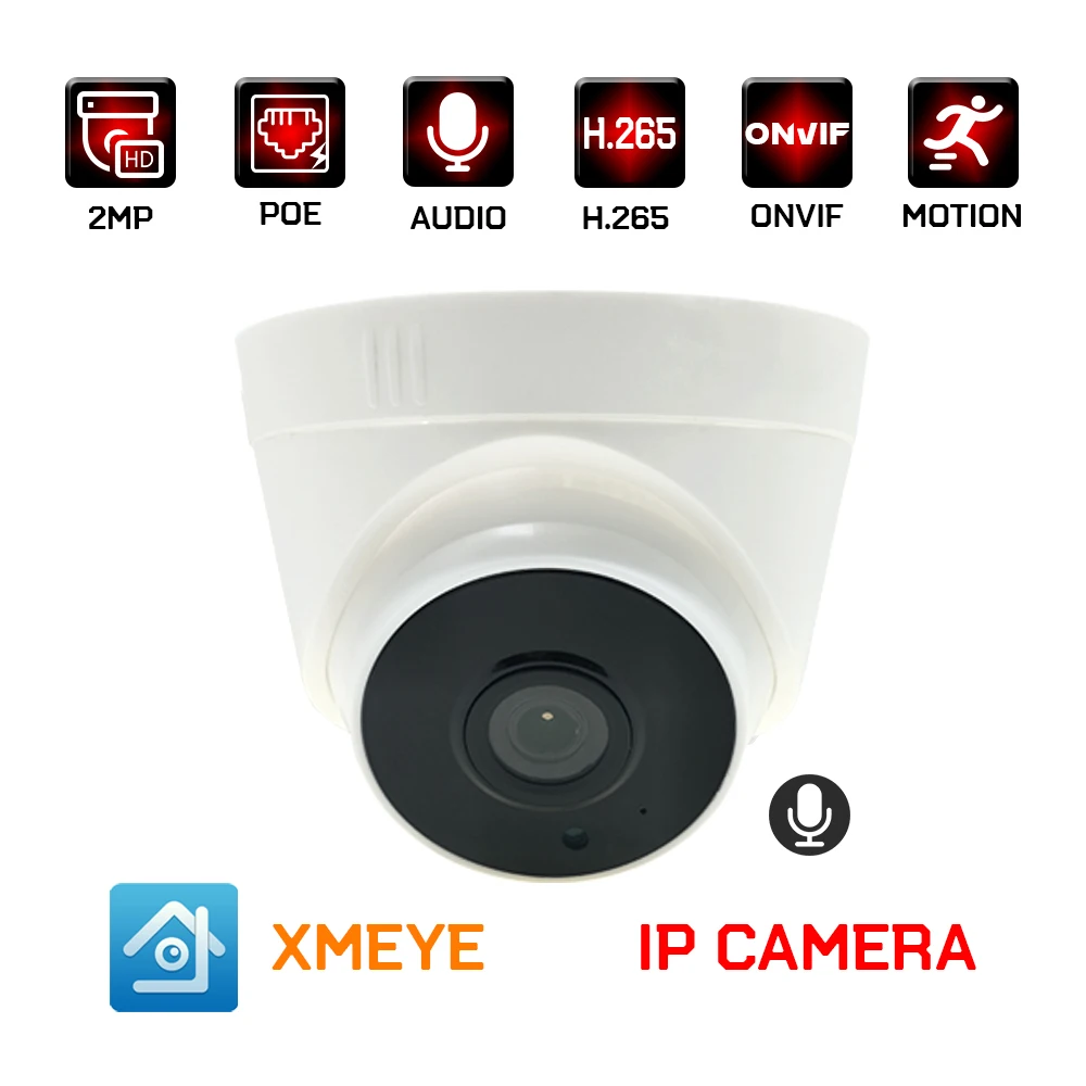 

4mp 3mp audio poe ip camera h.265 2mp cctv video surveillance security dome camera infrared night vision xmeye p2p onvif
