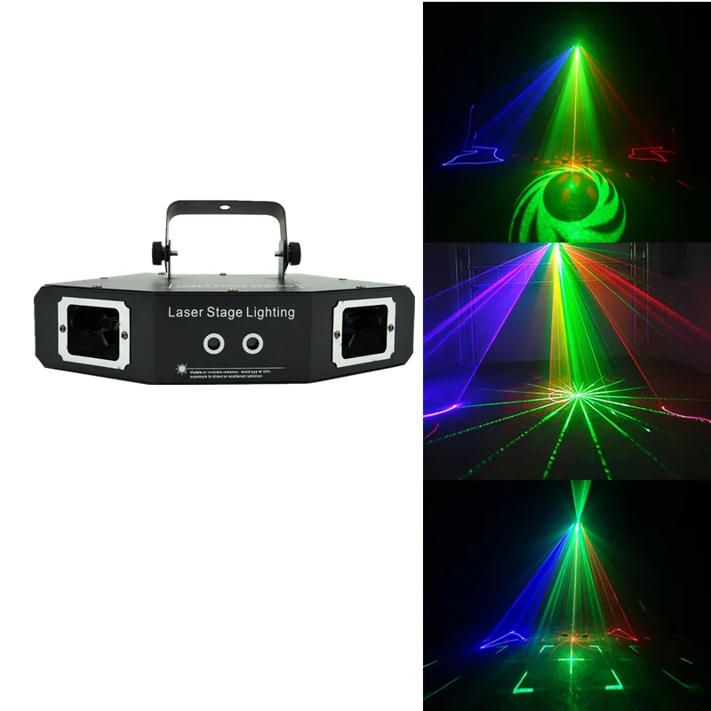 

Диско-лазер RGB 4 в 1, проектор с эффектом диджея, сканер с управлением DMX, лазерное сценическое освещение для дома, вечеринки, диджея, клуба, представлений