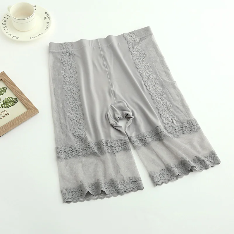 

Plus Size Safety Short Pants Summer Seamless Sexy Lace Anti Rubbing Thigh Boxers For Women High Waist Under Skirt Shorts