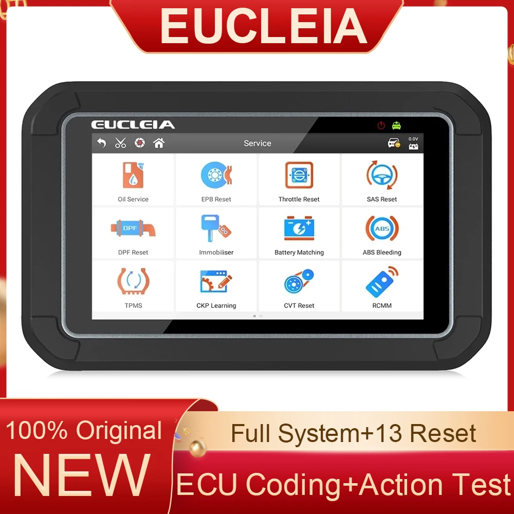 

EUCLEIA S7C OBD2 автомобильный диагностический инструмент WIFI Профессиональный считыватель кодов полная система ABS EPB SAS TPMS DPF Oil OBD 2 Автомобильный с...