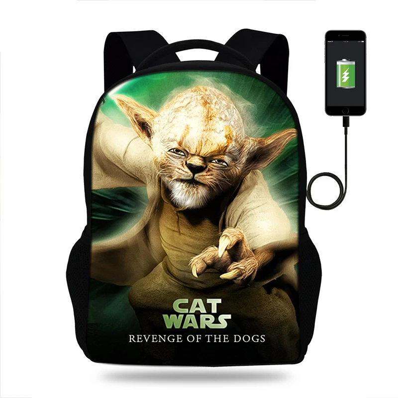 Рюкзак для мальчиков и девочек подростков с принтом Звездные войны школьная