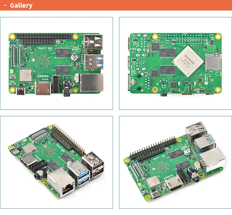 

RK3399 NanoPi M4B Development Board PCIe Expansion 2G Memory Dual Camera 4K Playback for Android 8 compatible Raspberry Pi 3