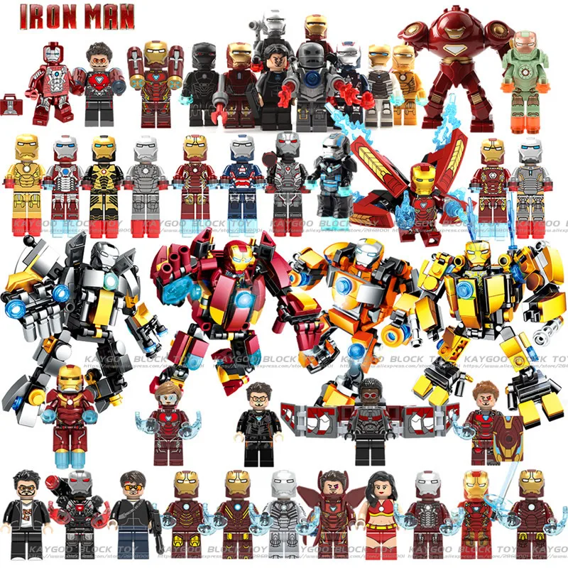 46pcsIronman 34 шт./лот, строительные блоки Marvel, супергерои, Мстители, DC, Человек-паук, Бэтмен, Железный человек, танос, Тор, модели, набор кирпичей, детская игрушка - Цвет: 46pcsIronman