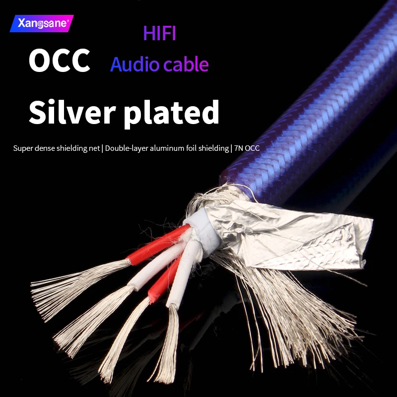 

Xangsane SP-7001Ag7N four core OCC silver-plated bulk cable audio cable USB cable signal cable XLR connecting cable coaxial BNC