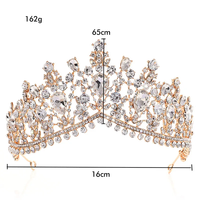 FORSEVEN красная/синяя/Розовая искусственная Хрустальная корона и тиары свадебные