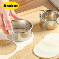 anaeat 3 piecesset of stainless steel round dumpling mold set round biscuit pastry dough cutting tool