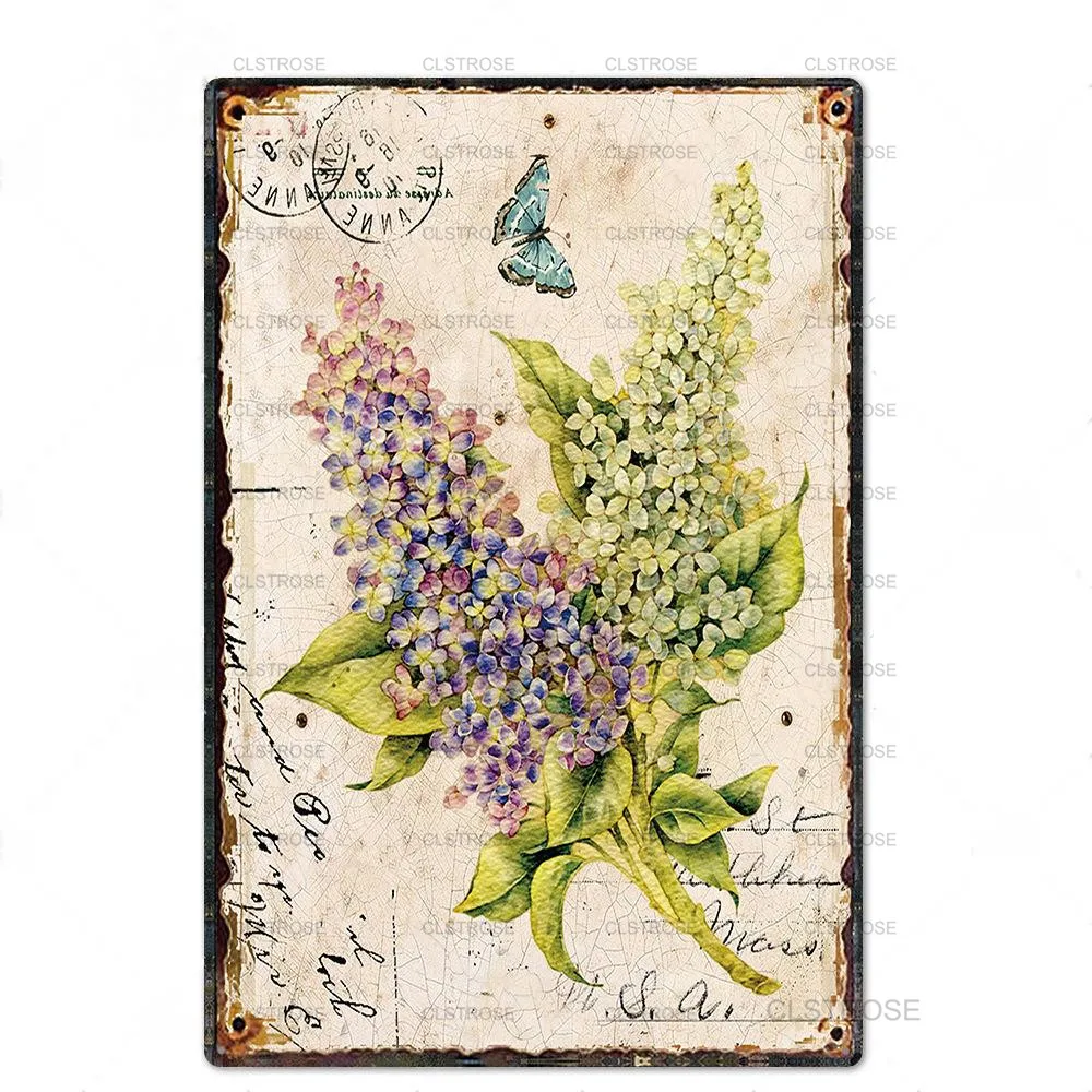 

Wrought Iron Sign Decoration Garden Flowers Tin Sign Poster Decoration Poster Home Wall Home Wall Decor