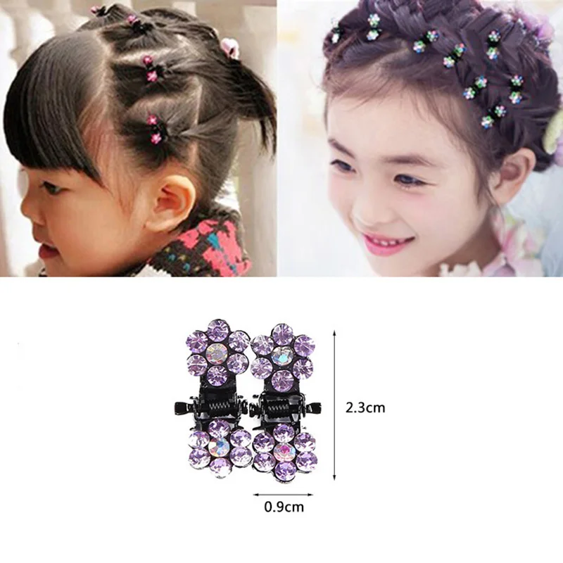 

YWZIXLN Hot Sale Children Elegant Colorful Cute Rhinestone Flowers Hair Claws Hairpins Female Hair Styling Accessories H011