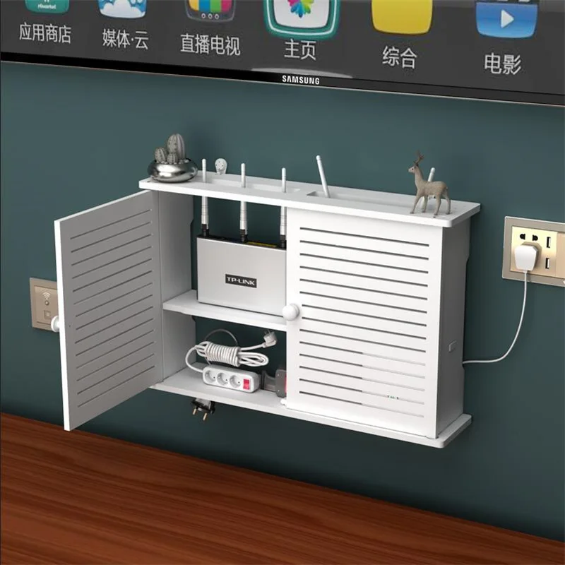 Wi-Fi полка для маршрутизатора Cable держатель с питанием большие беспроводные ящики