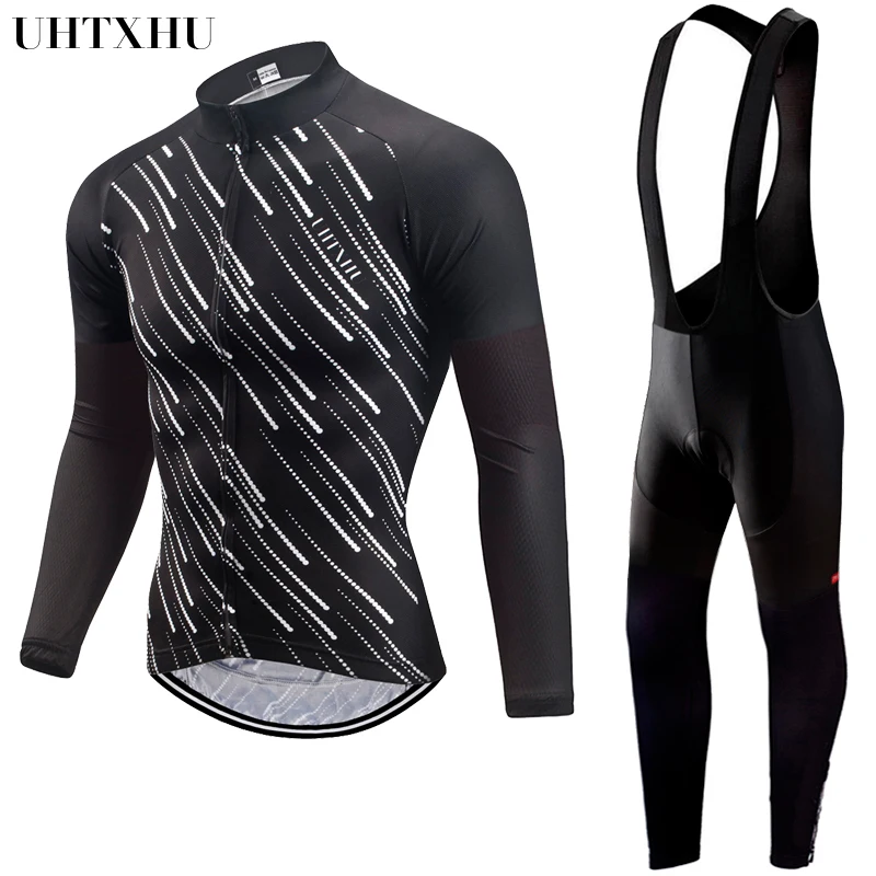 Uhtxhu одежда для велоспорта мужские комплекты осень весна велосипедная форма