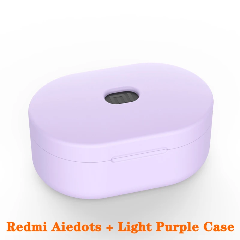 and Purple case Действительно Xiao mi Red mi AirDots Bluetooth наушники mi ni True mi Беспроводные Bluetooth 5,0 наушники активные шумоподавления наушники - Цвет: and Purple case