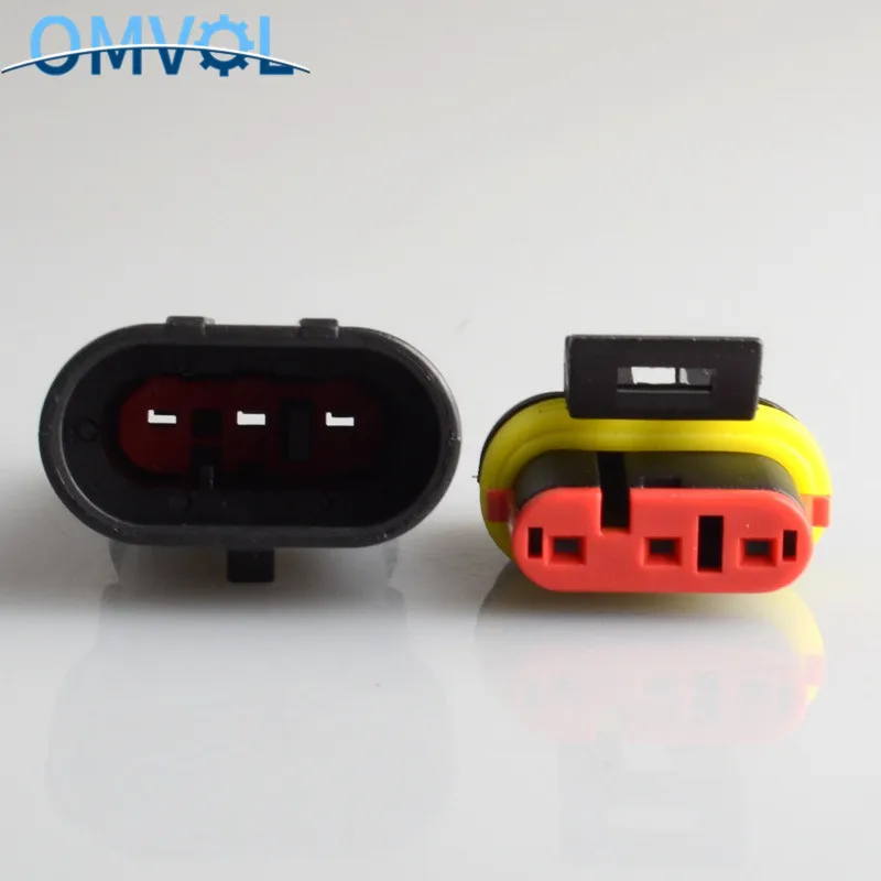 5 комплектов в комплекте 3 Pin P Way AMP 1 Водонепроницаемый Электрический провод