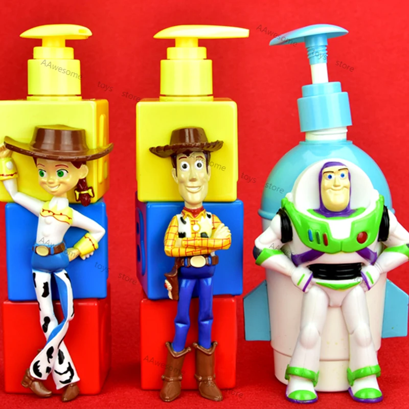 

Disney Toy Story Woody Buzz Lightyear Jessie Creative Cartoon Shampoo Bottle ABS Action Figure Collectible Model Toy BOX 350ML