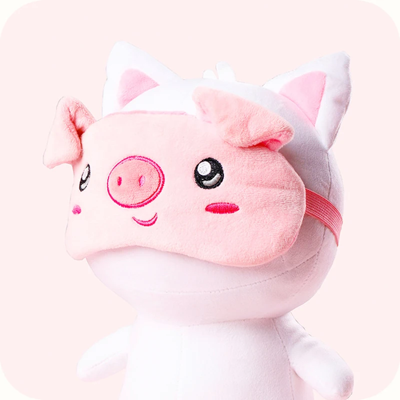 

Plush toy cartoon animal lovely pink pig sweet piggy eyeshade office rest sleeping eyes mask girl birthday Christmas gift 1pc