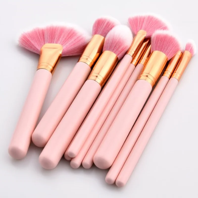 

10pcs/set Professional Women Makeup Brushes Powder Eye Shadow Concealer Foundations Cosmetic Tools Nylon Hair