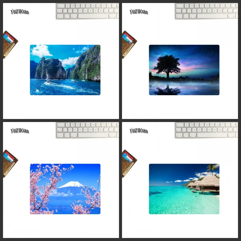 

Wholesale Promotion Beautiful Landscape Picture Printed Mouse Pad PC Computer Non-slip Waterproof Rubber Pad