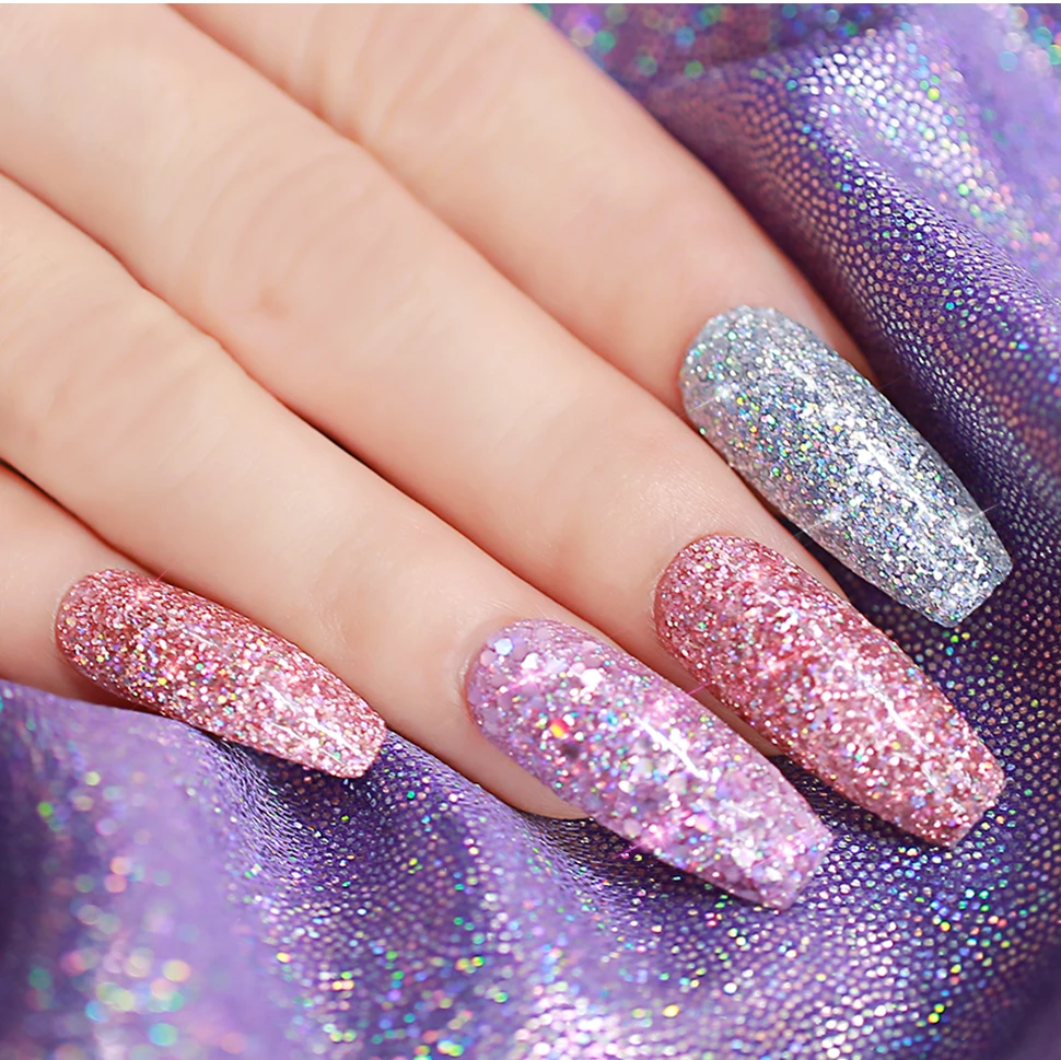 Modelones супер сияющий блеск погружающийся порошок для дизайна ногтей базовый топ