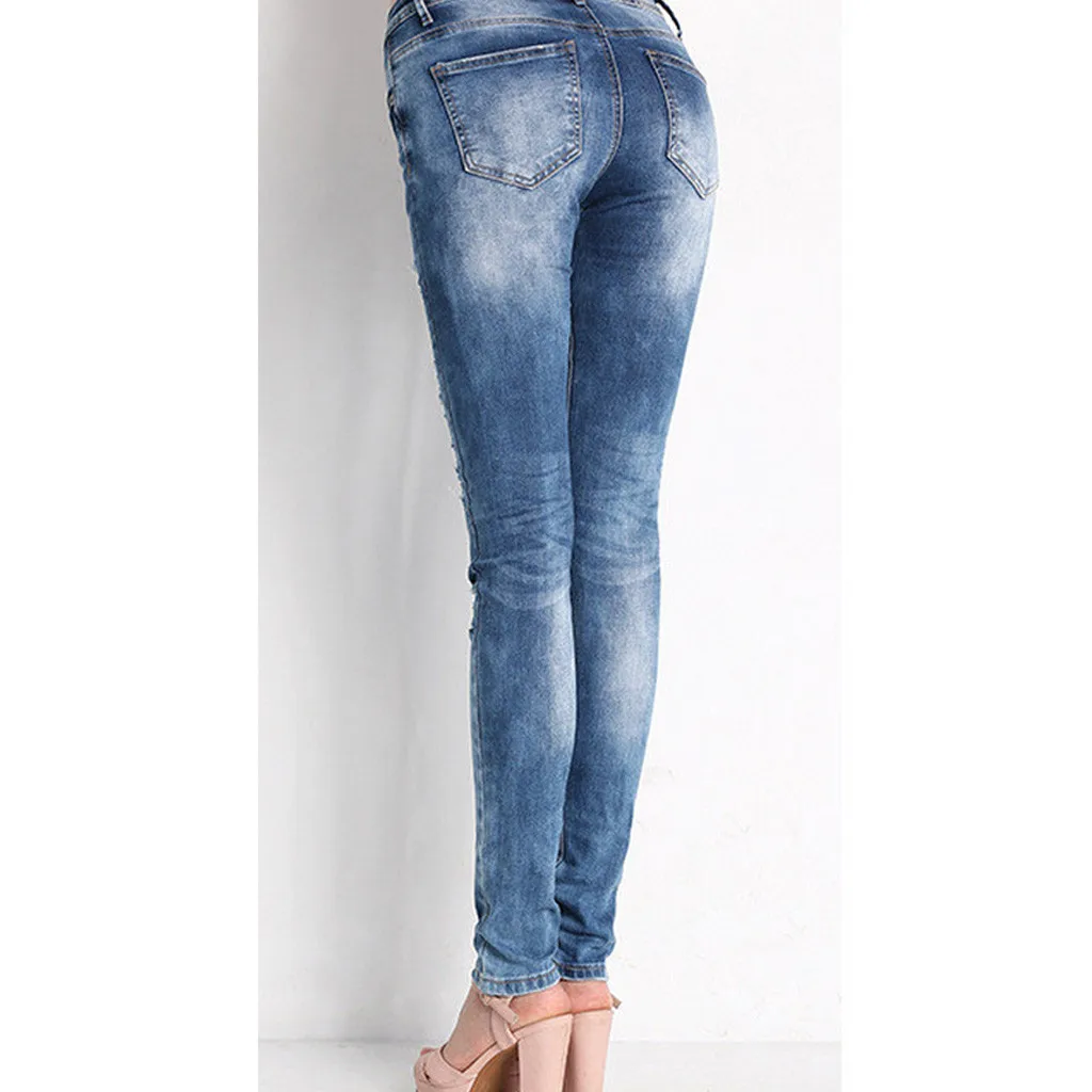 2019 модные новые популярные женские брюки с высокой талией карманные джинсы