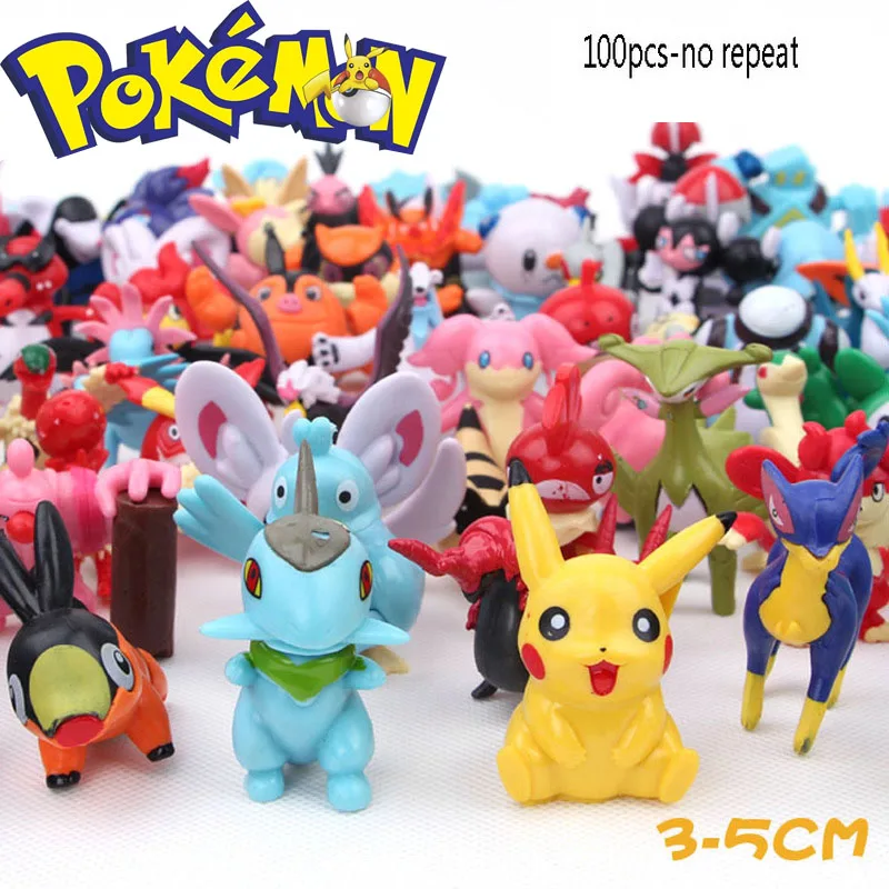 

2020 HOT Selling 100pcs No Repeat POKEMON 3cm-5cm Figures New Dolls Action Figure Toys for Carta Pokemon Toys Collectible Dolls