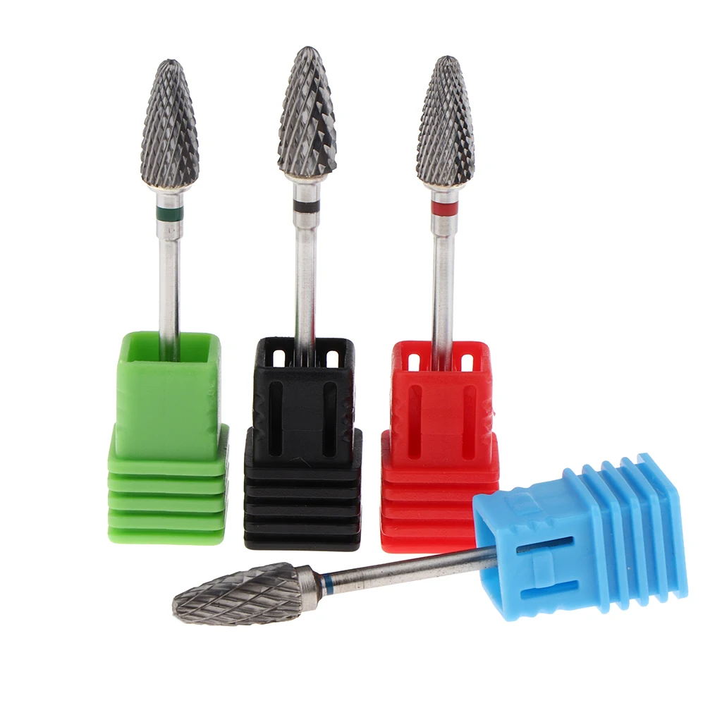 

4 шт. твердосплавные сверла ногтя кутикула чистый зеленый полировка Шлифовальная головка