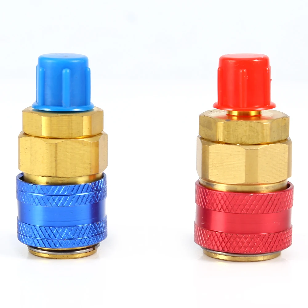 

R134a Auto Car Quick Coupler Connector Brass Adapters Low & High Side AC Manifold