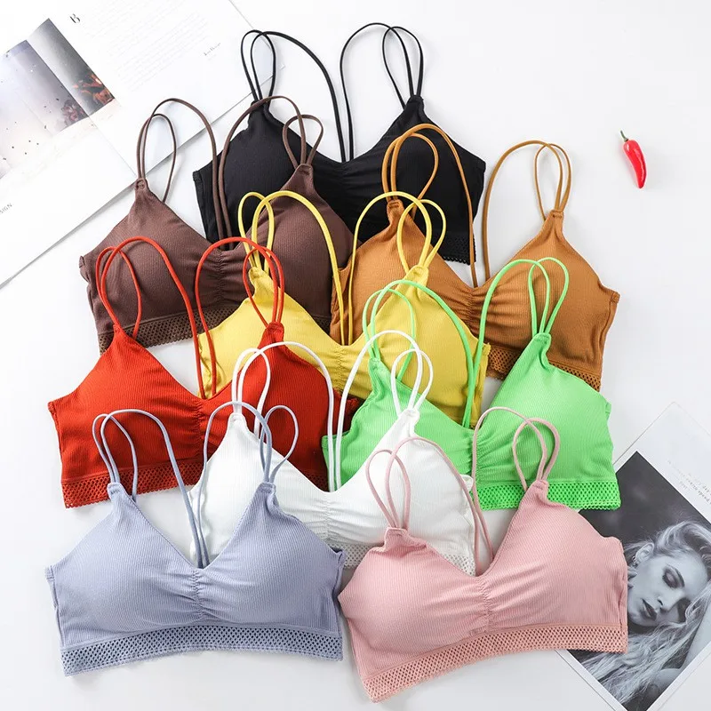 Бесшовные летние Бюстгальтеры без косточек женские кружевные топы сексуальные