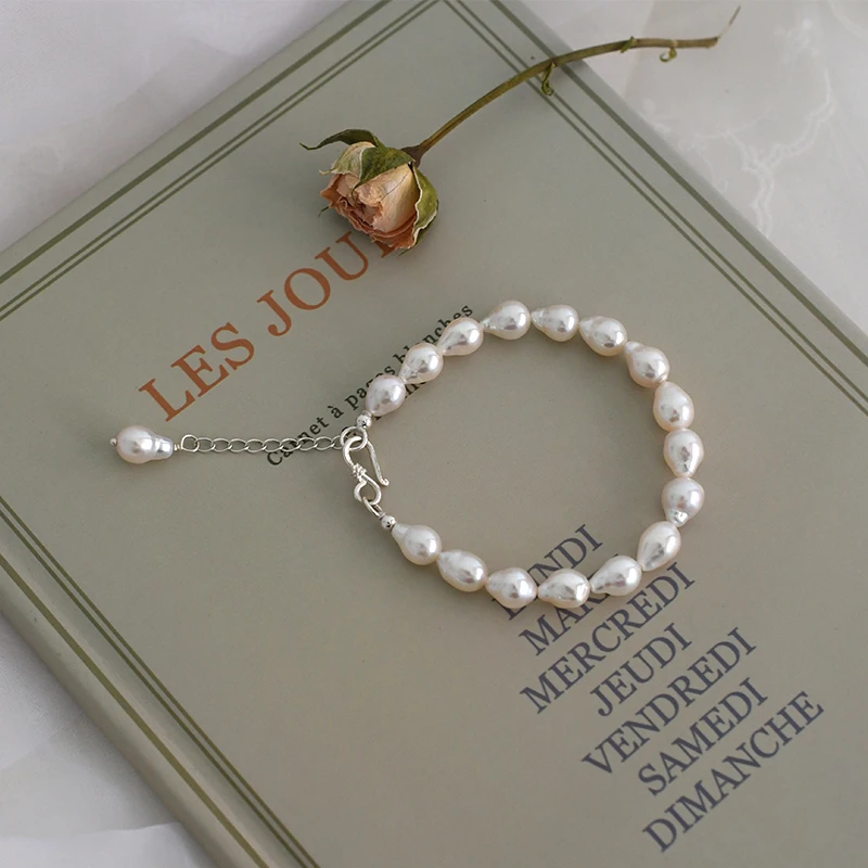 Женский браслет из натурального пресноводного жемчуга ASHIQI 7 8 мм с застежкой