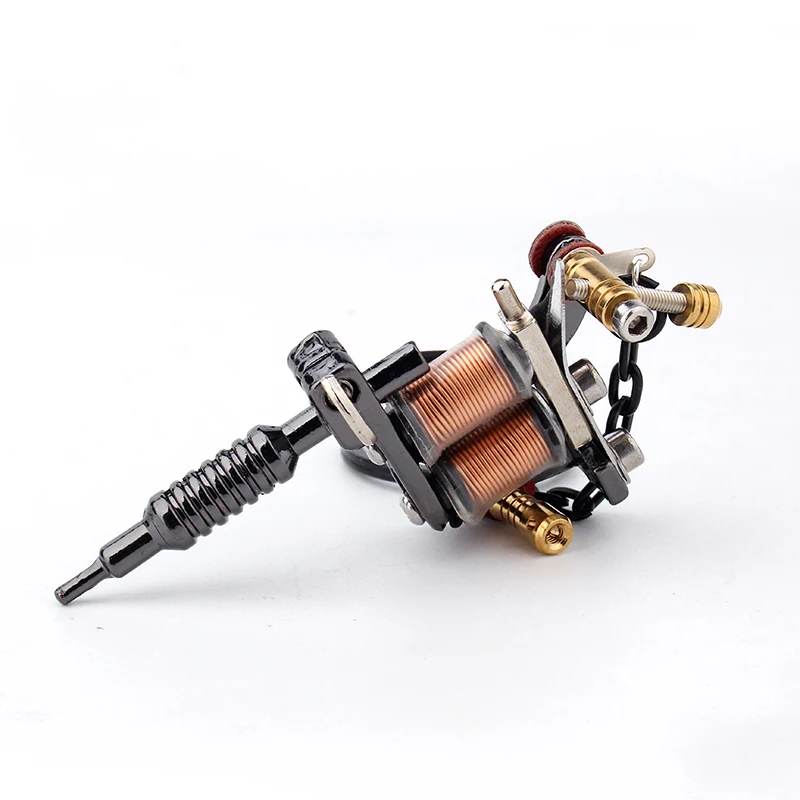 Мини-тату-пистолет из сплава многоцветная тату-машина с подвеской брелок для