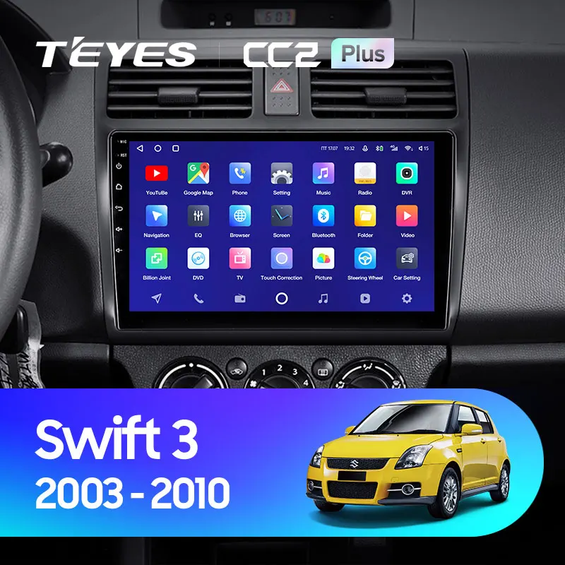 TEYES CC2L и CC2 Plus Штатная магнитола For Сузуки Свифт 3 Suzuki Swift 2003 2010 Android до 8 ЯДЕР 6 + 128ГБ