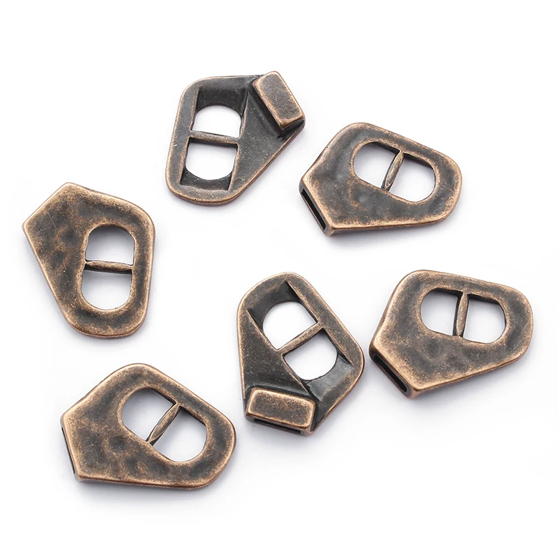 5 шт. тибетская Серебряная/коричневая/медная Пряжка с застежкой крючок для 10 мм