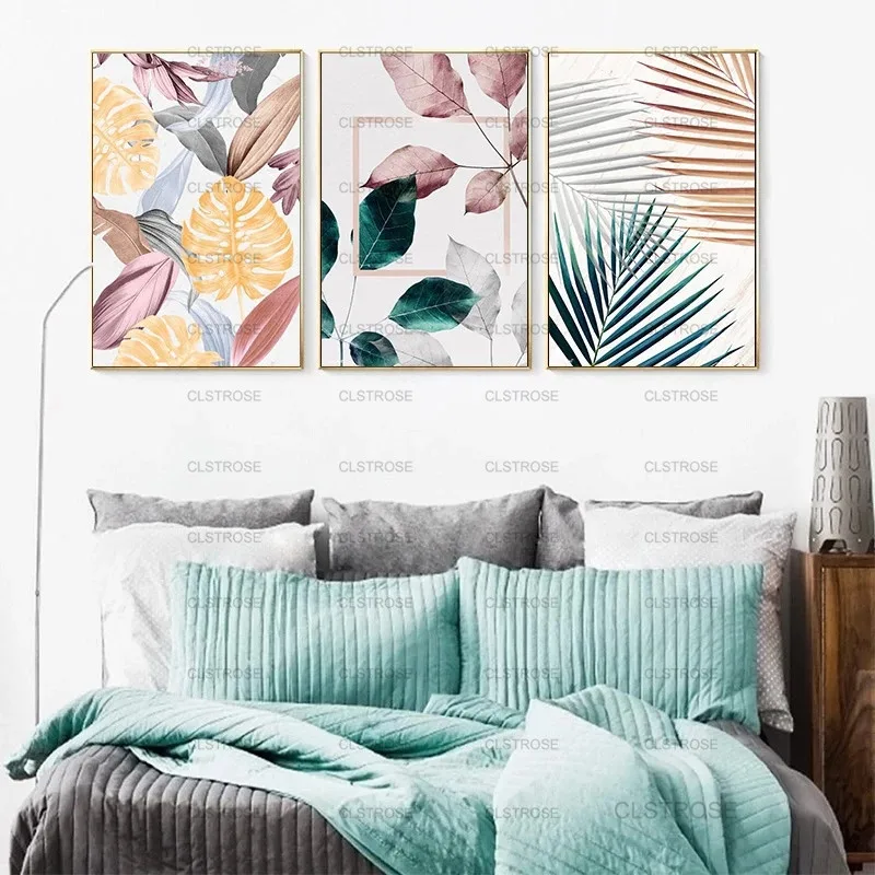 

Abstract Painting Multicolor Leaves Art Picture Poster Home Wall Art Decoration Canvas Painting Hd for Bedroom Living Room