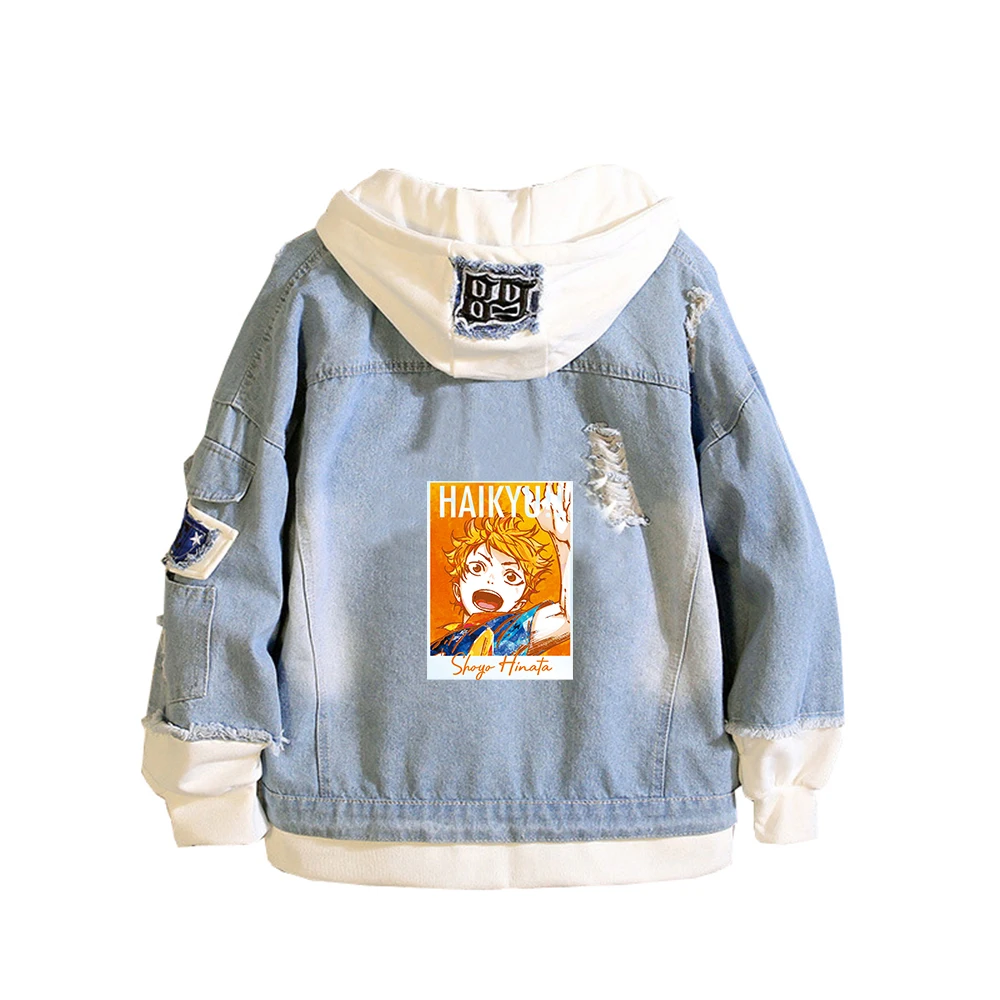 Haikyuu Karasuno VBC Женская куртка Аниме толстовки Harajuku джинсовая уличная одежда для