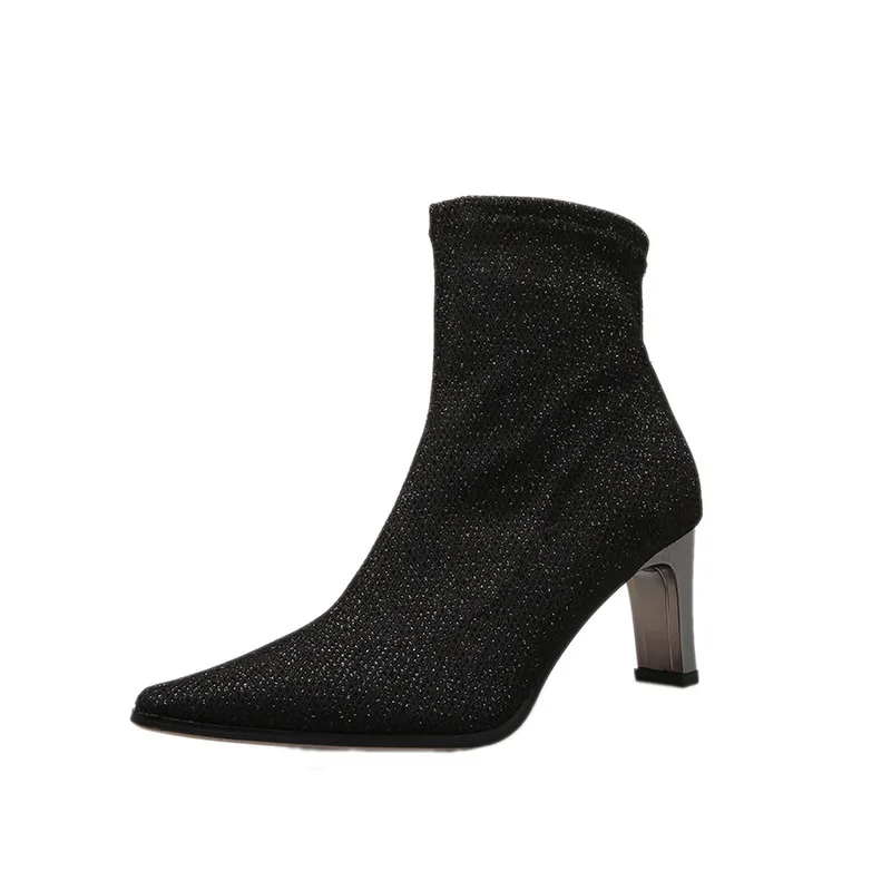 Новинка 2019 классические модные женские осенние ботильоны с острым носком