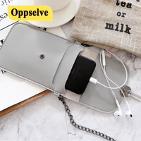 fashion 2021 leather cell phone bag clear touching screen window leather cover wallet pouch case for iphone 12 11 x phone pouch