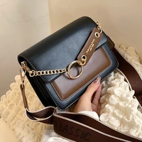 contrast color flap crossbody messenger bags for women 2022 fashion luxury brand handbag simple shoulder simple bag ladies purse