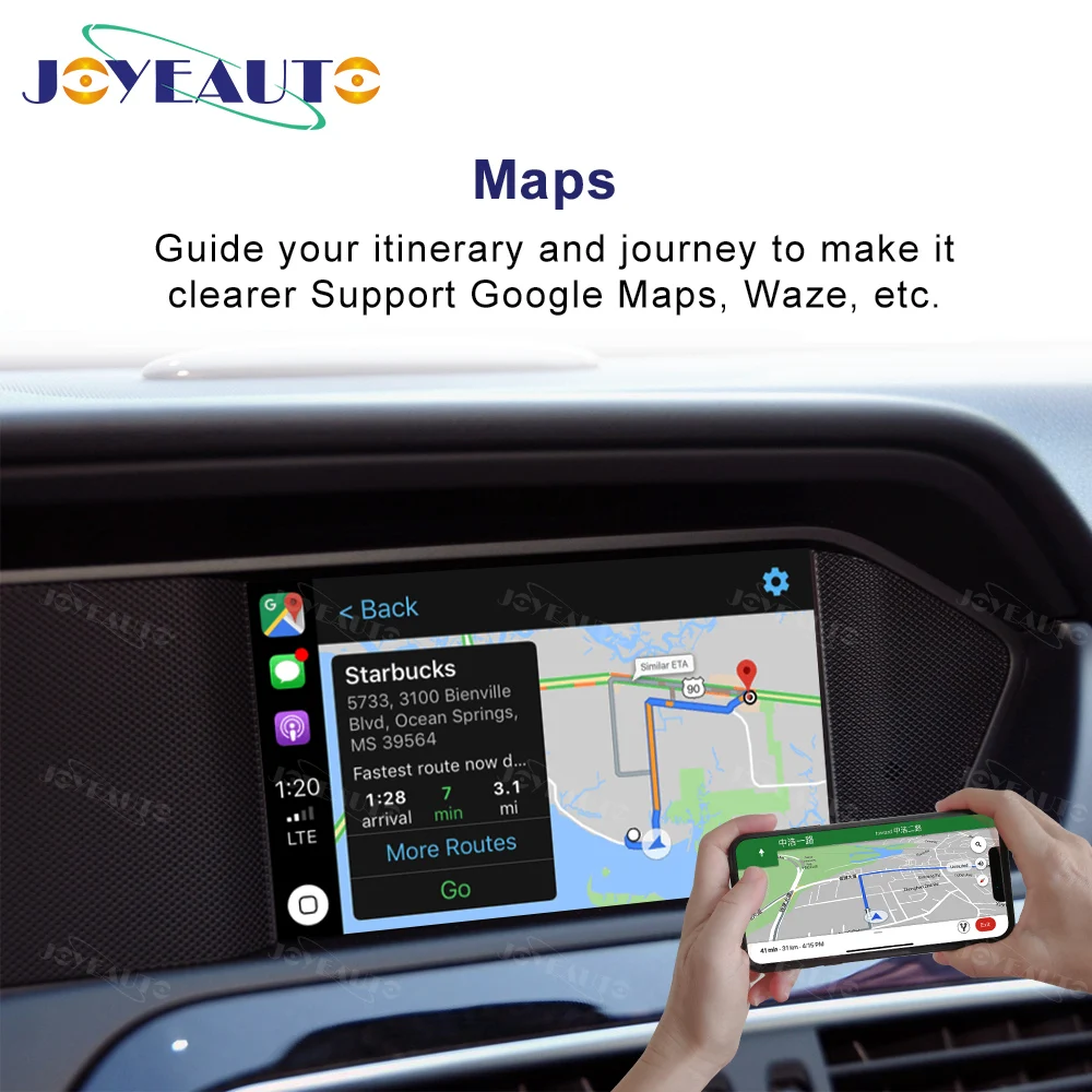 저렴한 JoyeAuto 무선 애플 Carplay 메르세데스 벤츠 NTG4.0 A B C E GLK GLA ML SLK 클래스 2007 - 2011 안드로이드 자동차 자동차 액세서리
