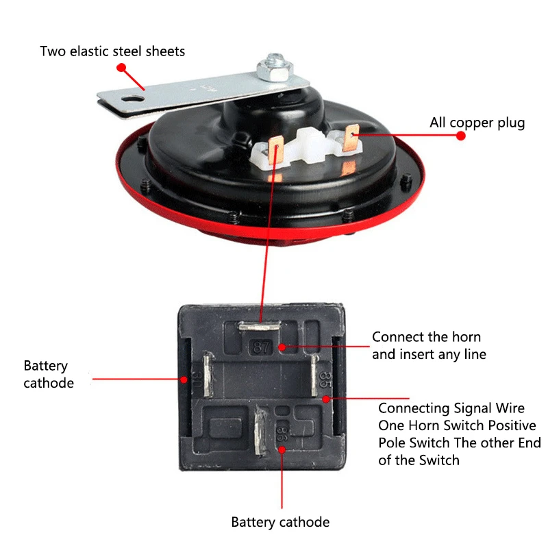 Супер громкий звуковой гриль 12 В Электрический компактный автомобильный рожок