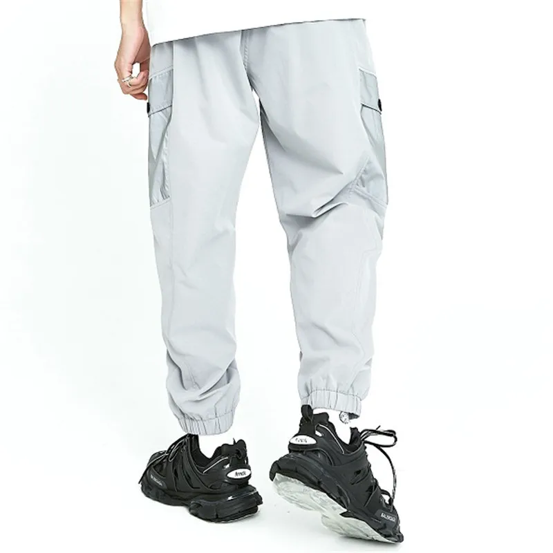 Брюки MRMT Мужские Светоотражающие широкие штаны много карманов винтажные