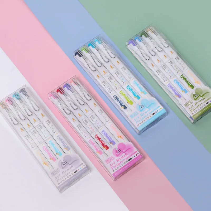 

Новая Художественная ручка с цветным крючком для подписи, мягкая ручка с головой, ручка из волокна для рисования поздравительных открыток