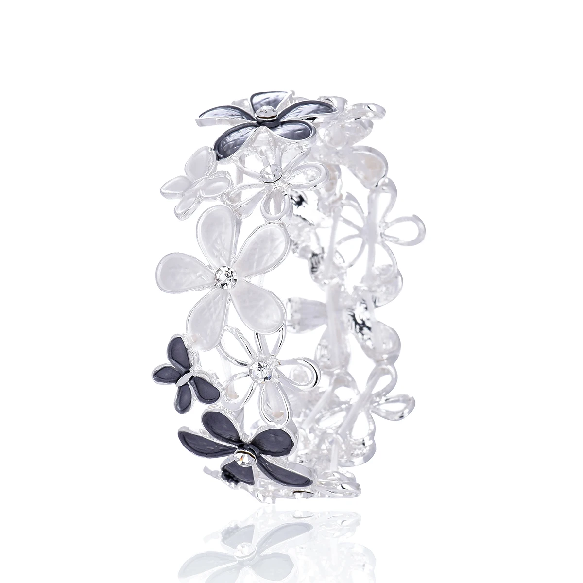 Cring Coco модный регулируемый сплав цветок эластичный веревочный браслет Роза