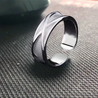 fashion simple silver color cross x rings for men women engagement wedding ring party jewelry accessories