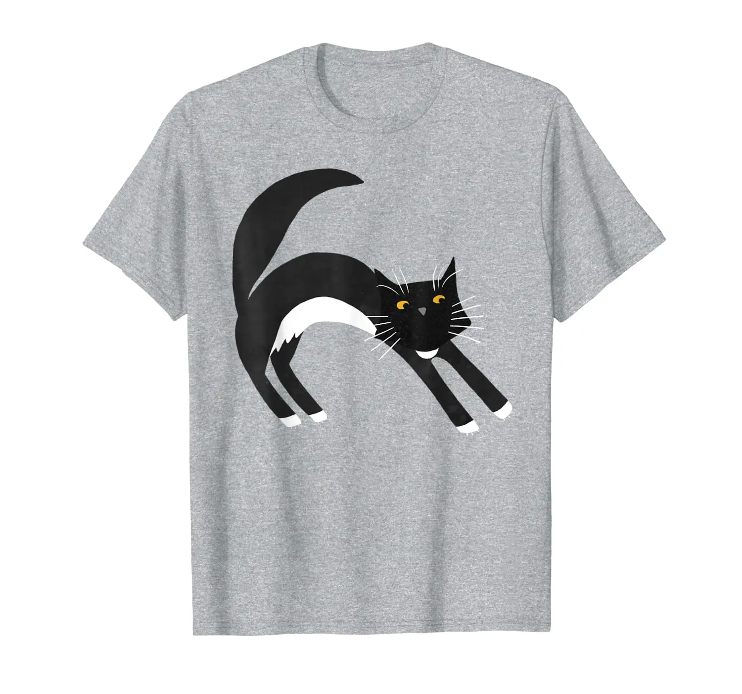 

Tuxedo Kitty Cat Yoga Pet Art Illustration T-Shirt