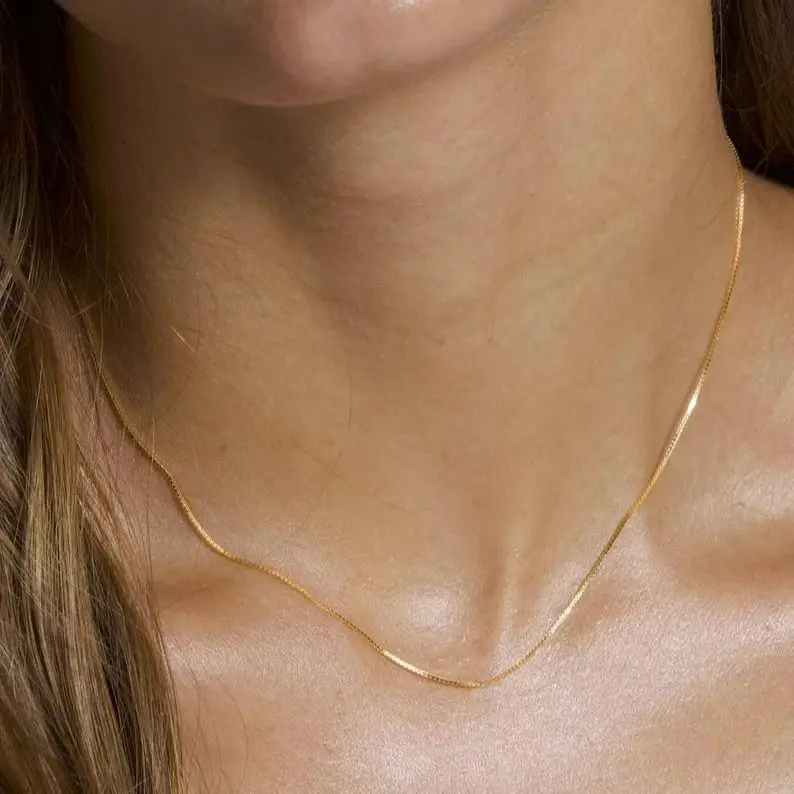 Ожерелье Макси Collares Collier простые ювелирные аксессуары 0 65 мм 1 Толстая тонкая