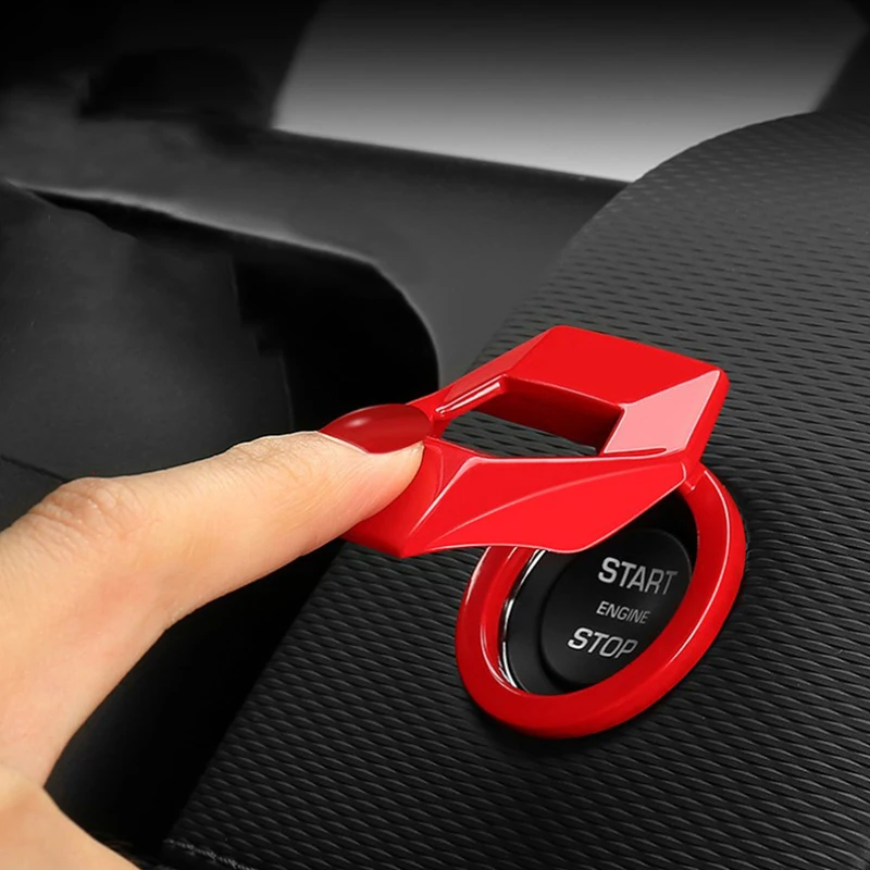 

Car Interior Engine Ignition Start Stop Push Button Switch Button Cover Trim