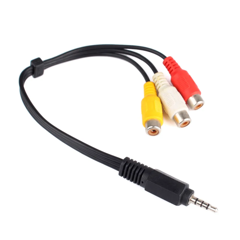 

Procaja 3 в 1 3,5 мм разъем на 3 RCA Штекер Аудио Видео AV кабель AUX стерео шнур 3RCA стандартный конвертер провод